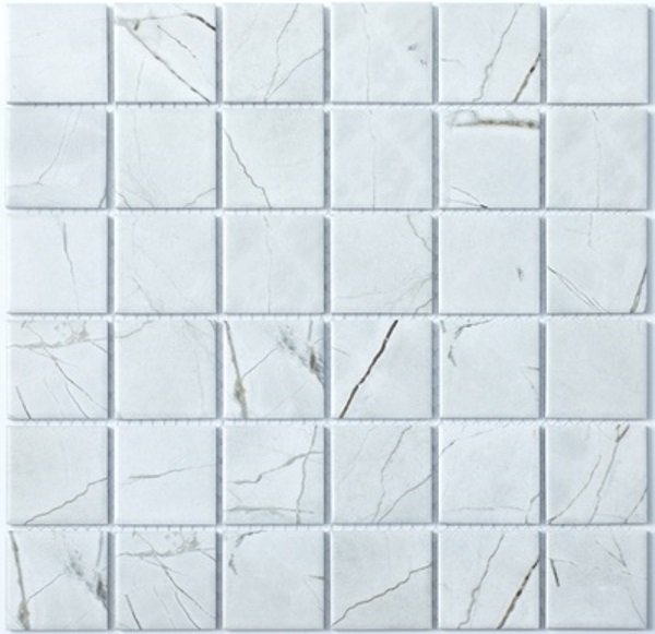 Мозаика NS Mosaic P-509, цвет белый, поверхность матовая, квадрат, 306x306