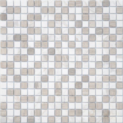 Мозаика Caramelle Mosaic Pietrine Pietra Mix 2 Mat 15X15 4mm, цвет серый, поверхность матовая, квадрат, 305x305
