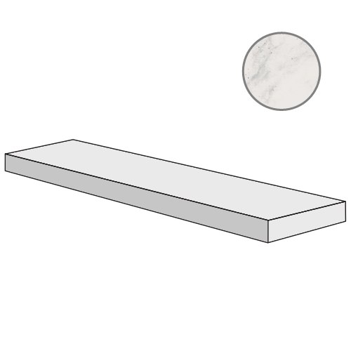 Ступени ABK Sensi Ang.Top Dx Statuario White Sable 1SR34753, цвет белый, поверхность натуральная, прямоугольник, 320x1200