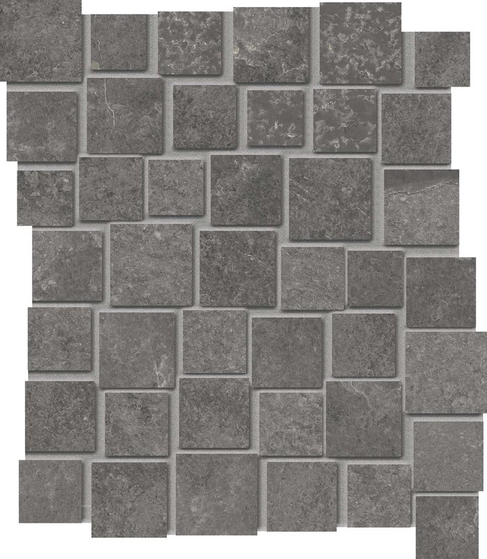 Мозаика Provenza Groove Mosaico Penta Mistique Black E3GH, цвет серый, поверхность матовая, квадрат, 287x330