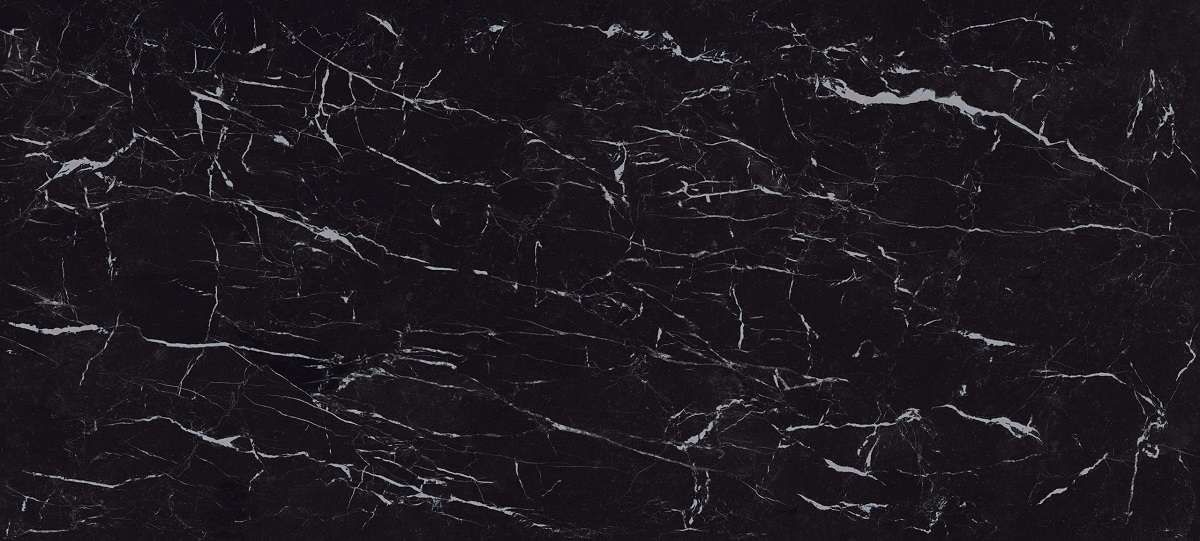 Керамогранит Tagina Marquina Nero Luc, цвет чёрный, поверхность полированная, прямоугольник, 600x1200