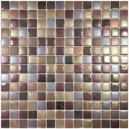 Мозаика Hisbalit Texturas 2,5 Duna Mix, цвет коричневый, поверхность глянцевая, квадрат, 333x333
