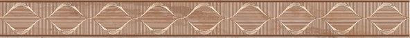 Бордюры Нефрит керамика Лигурия Бордюр 05-01-1-68-03-15-609-0, цвет коричневый, поверхность глянцевая, прямоугольник, 60x600