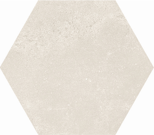 Керамогранит Ibero Neutral Sigma White Plain, цвет белый, поверхность матовая, шестиугольник, 220x250