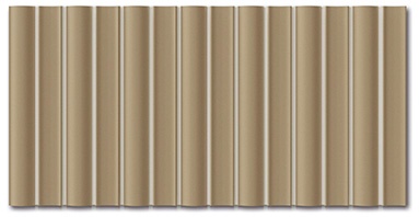 Керамическая плитка Wow Faces Bars Vegan 133422, цвет жёлтый, поверхность матовая 3d (объёмная), кабанчик, 125x250