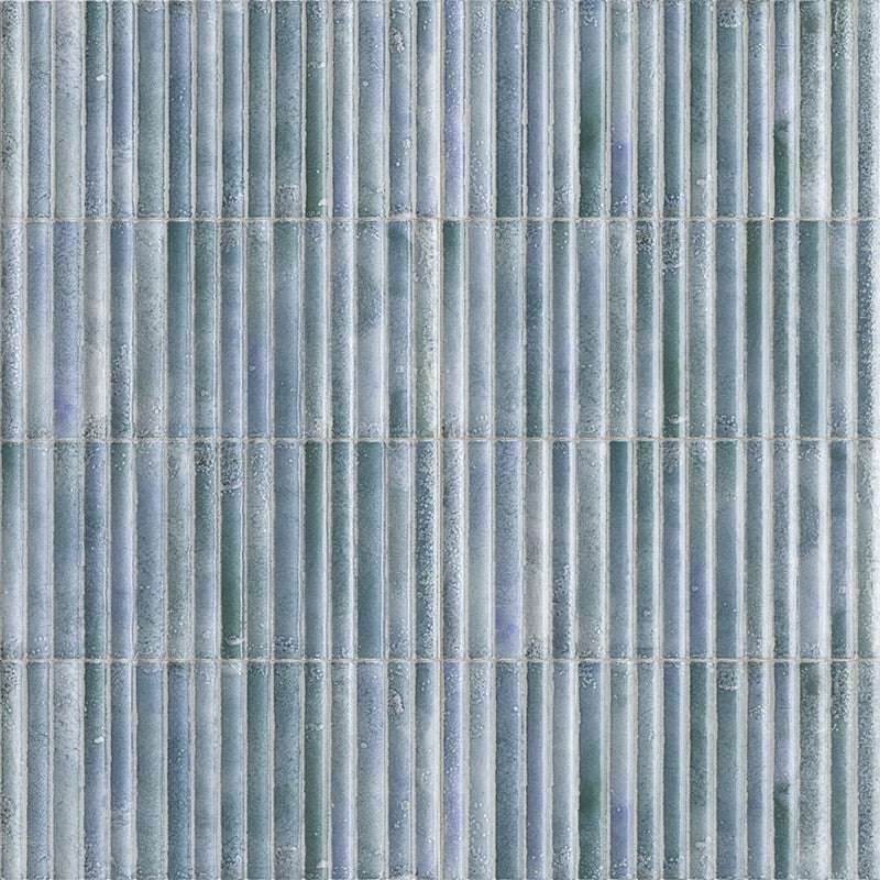 Керамическая плитка Mainzu Wynn Bleu, цвет голубой, поверхность глянцевая рельефная, прямоугольник, 150x300