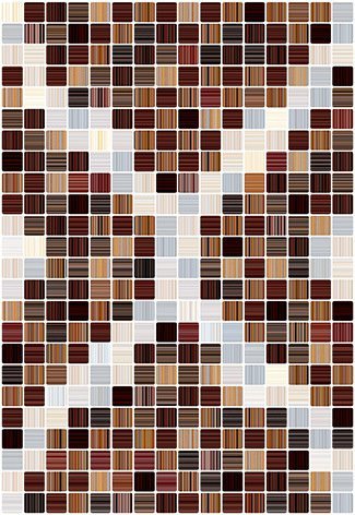 Мозаика Керамин Гламур 3 тип 1, цвет коричневый, поверхность глянцевая, прямоугольник, 400x275