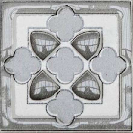 Вставки Lasselsberger Бьянка Каррара 3603-0084, цвет серый, поверхность матовая, квадрат, 70x70