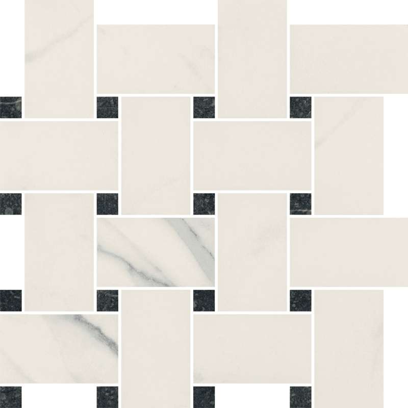 Мозаика Paradyz Uniwersalna Mozaika Bianco Pantos, цвет белый, поверхность матовая, квадрат, 266x266
