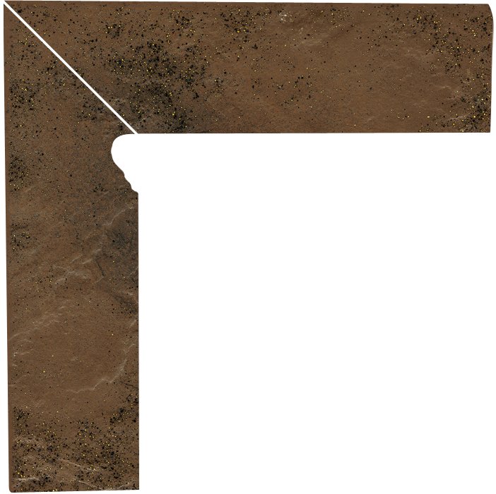 Бордюры Paradyz Semir Beige Цоколь левый (B+A), цвет коричневый, поверхность матовая, прямоугольник, 81x300