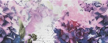 Декоративные элементы Cedam Lustri Dec Ortensia, цвет фиолетовый, поверхность глянцевая, прямоугольник, 200x500