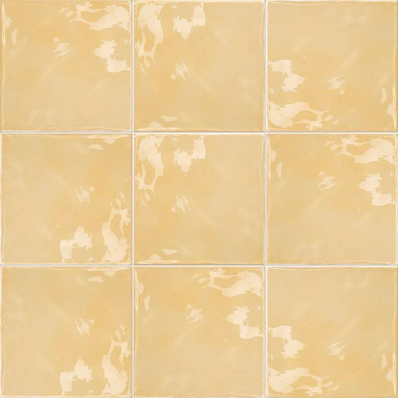 Керамическая плитка Mainzu Vitta Limone, цвет жёлтый, поверхность глянцевая, квадрат, 200x200