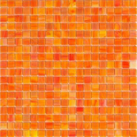 Мозаика Alma Mosaic Smalto SM01, цвет оранжевый, поверхность глянцевая, квадрат, 150x150