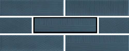 Керамическая плитка Sant Agostino Decorline Stripebrick Blue CSASBEB730, цвет синий, поверхность глянцевая, прямоугольник, 73x300