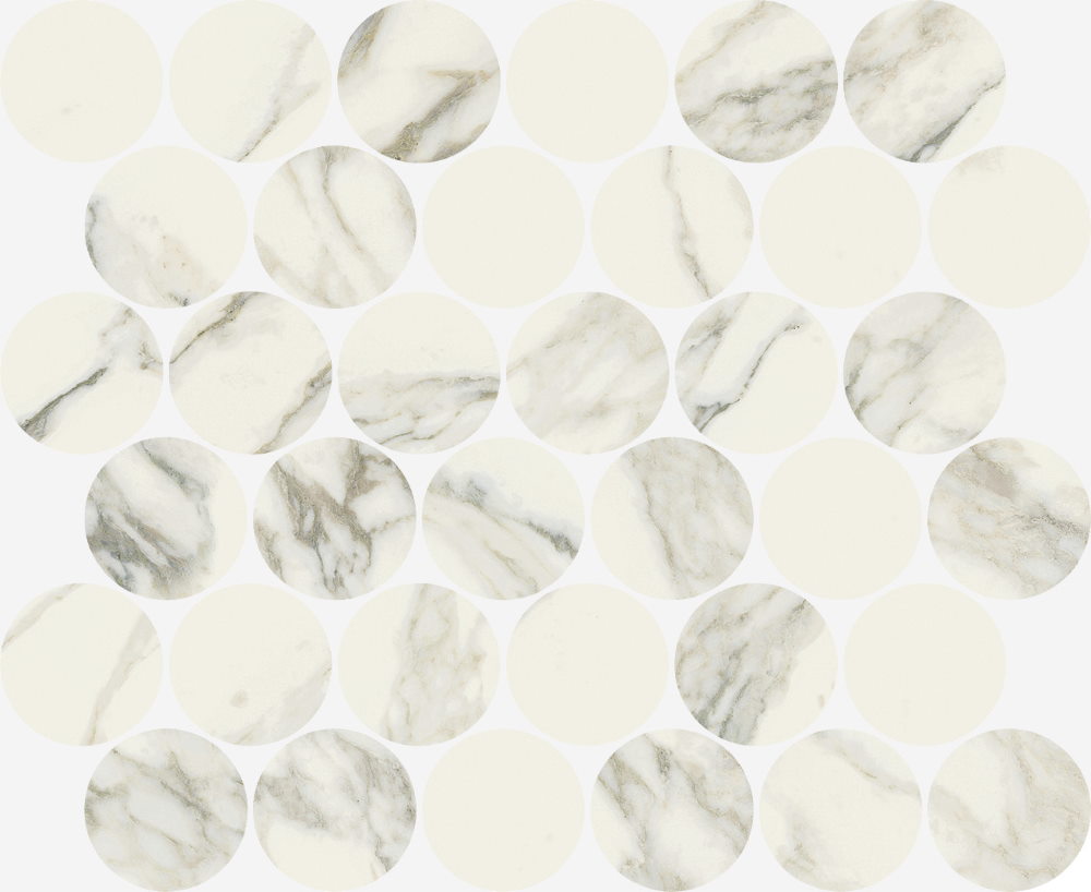 Мозаика Italon Charme Deluxe Arabescato Mosaico Lounge 600110000933, цвет белый, поверхность глянцевая, прямоугольник, 262x302