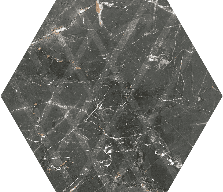 Керамогранит Paradyz Marvelstone Grey Heksagon Gres Szkl. Mat., цвет серый, поверхность матовая, шестиугольник, 171x198