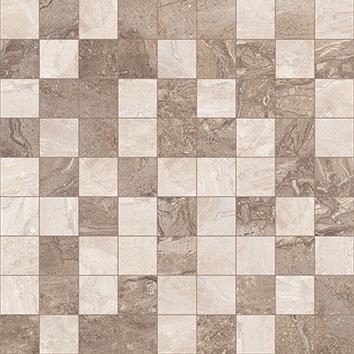 Мозаика Laparet Polaris т.серый+серый, цвет белый коричневый, поверхность матовая, квадрат, 300x300