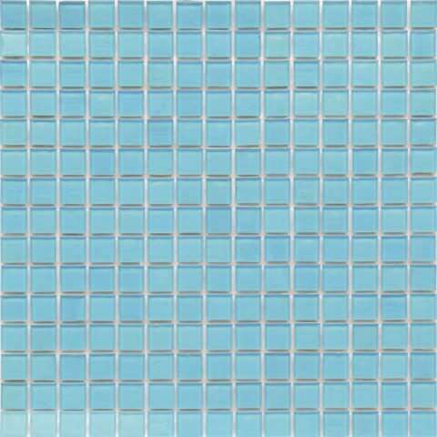 Мозаика Alma Mosaic Transparent TSA14, цвет голубой, поверхность глянцевая, квадрат, 200x200