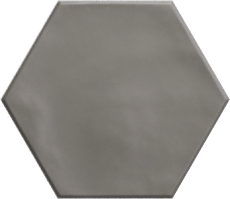 Керамогранит Ribesalbes Hex Grey Matt, цвет серый, поверхность матовая, шестиугольник, 150x173