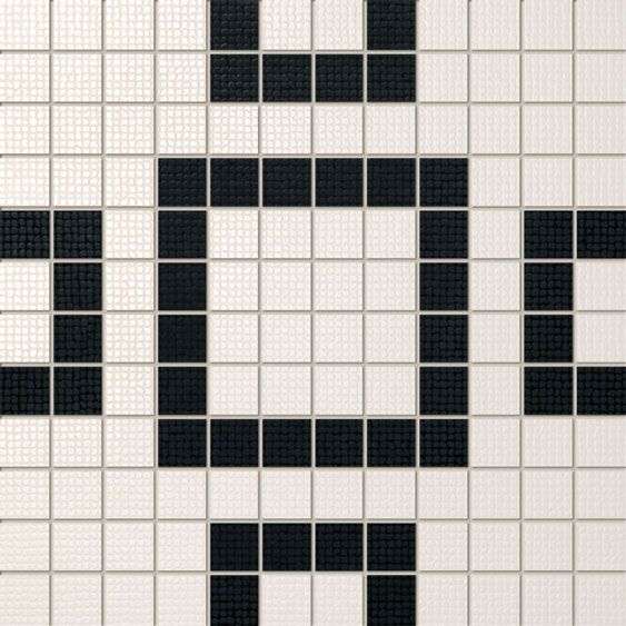 Мозаика Maciej Zien Monaco Ms-Rivage 2, цвет чёрно-белый, поверхность глянцевая, квадрат, 298x298