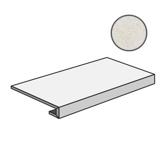 Ступени Floor Gres Floortech Floor 1.0 Gradino Str 739076, цвет белый, поверхность структурированная, прямоугольник с капиносом, 330x1200