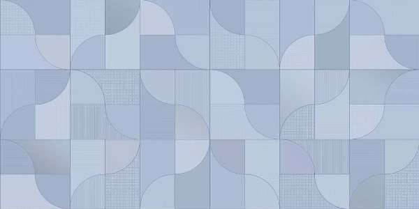 Декоративные элементы Керлайф Colores Geometrico Celeste, цвет голубой, поверхность глянцевая, прямоугольник, 315x630