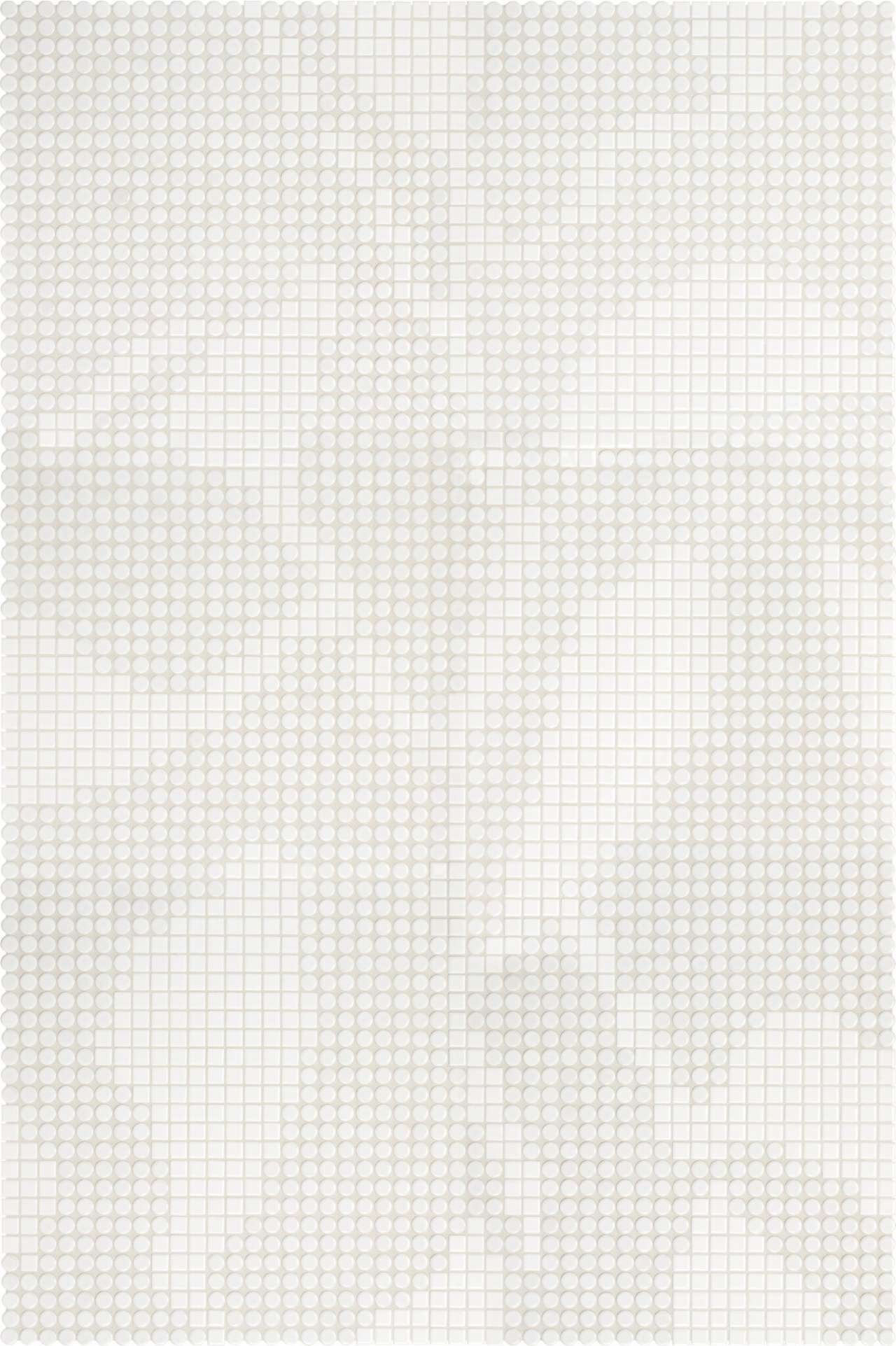 Мозаика Jasba Loop Arktiswei 40054H-44, цвет белый, поверхность глянцевая, круг и овал, 632x947