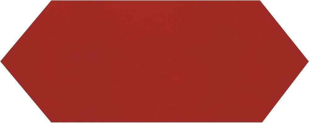 Керамическая плитка Monopole Cupidon Rojo Brillo Liso, цвет красный, поверхность глянцевая, шестиугольник, 100x300