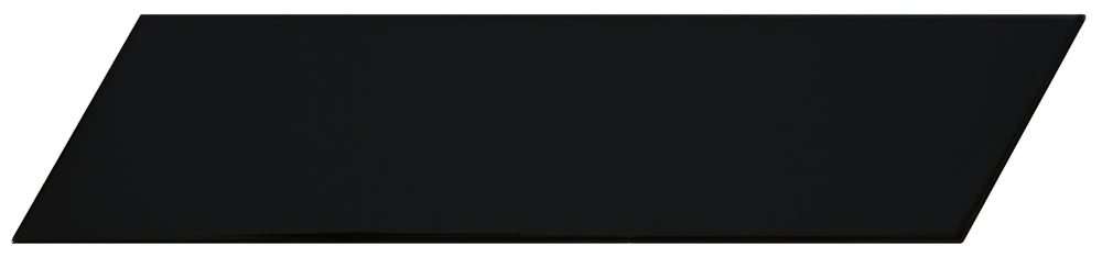 Керамическая плитка Cevica Chevron Black Left, цвет чёрный, поверхность глянцевая, шеврон, 64x260