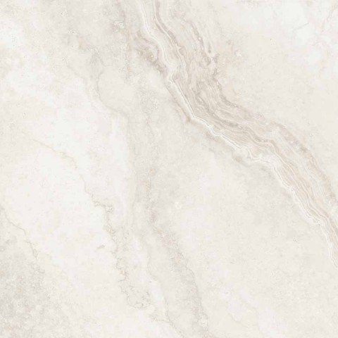 Керамогранит Ocean Ceramic Travertino Bianco, цвет бежевый, поверхность матовая, квадрат, 800x800