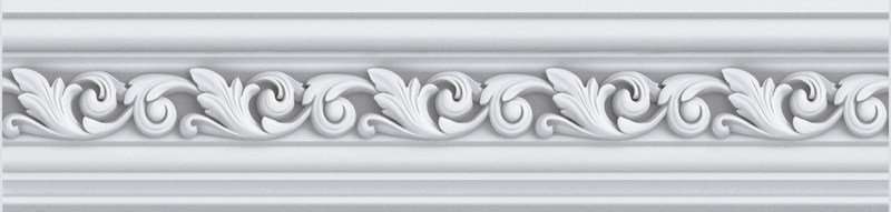 Бордюры Piastrella Дамаск Ротонда Цоколь, цвет белый, поверхность матовая, прямоугольник, 120x500