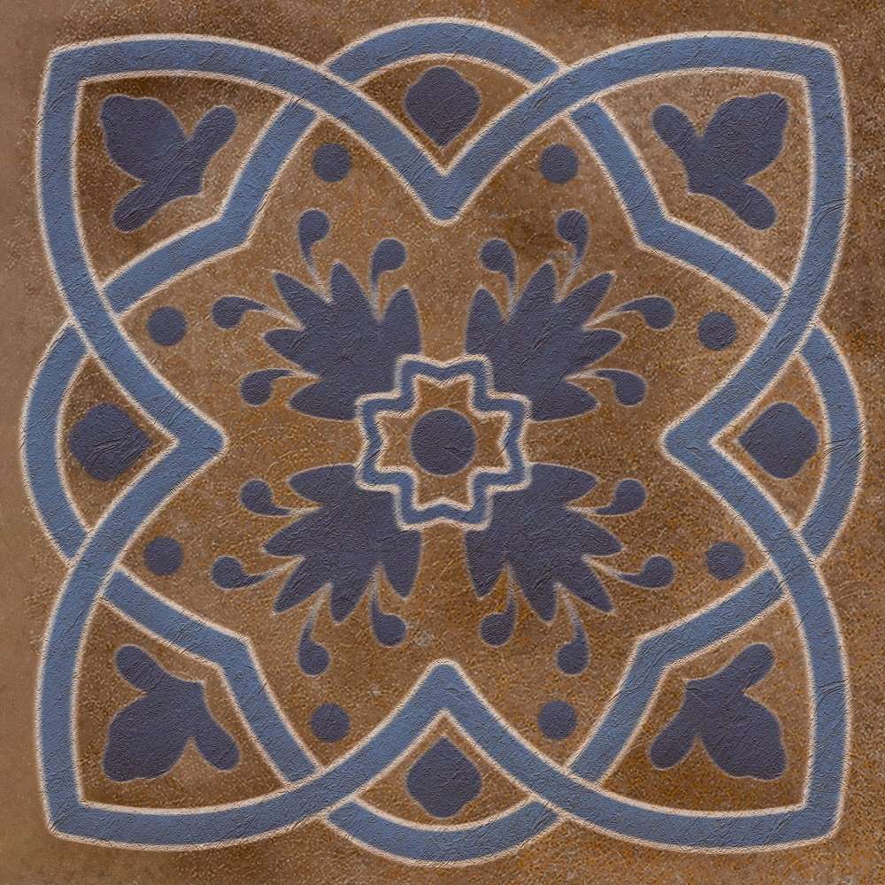 Декоративные элементы Terracotta Antique Quadro Marrone TD-ATF-D-QMR, цвет коричневый, поверхность матовая, квадрат, 150x150