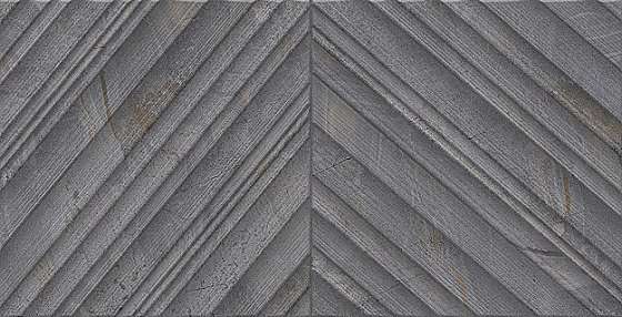 Декоративные элементы Gaya Fores Deco Osaka Marengo, цвет серый, поверхность структурированная, прямоугольник, 320x625