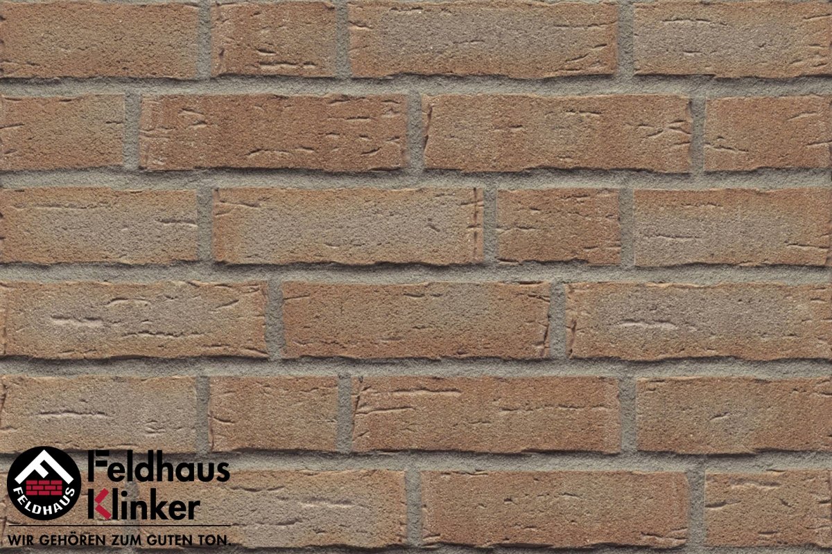Клинкер Feldhaus Klinker Sintra Brizzo R681WDF14, цвет коричневый, поверхность матовая, под кирпич, 65x215