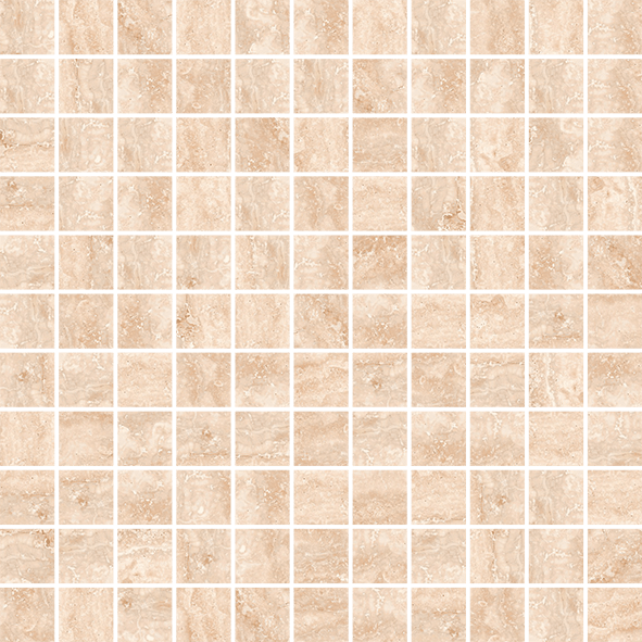 Мозаика Terracotta Мозаика Travertin Medalion Кремовая, цвет бежевый, поверхность матовая, квадрат, 300x300