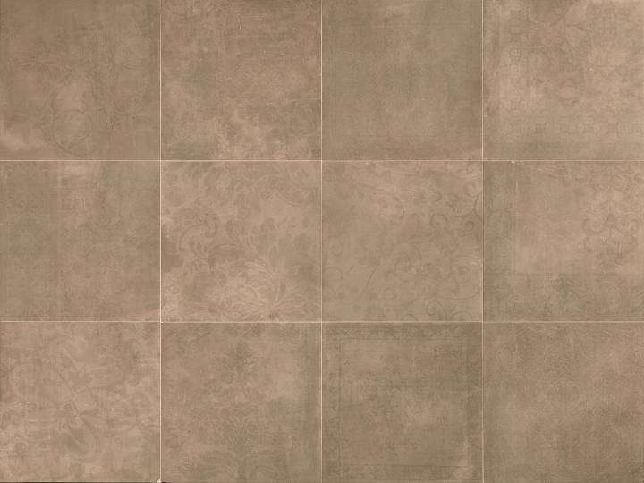 Декоративные элементы Fondovalle Portland Decorato Lassen, цвет коричневый, поверхность матовая, квадрат, 600x600