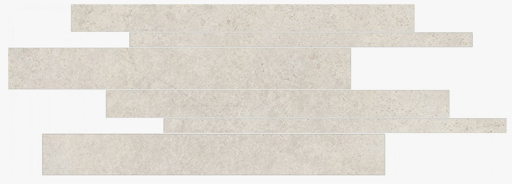 Мозаика Cerdomus Reforge Fascia Brick Cristal 97219, цвет белый, поверхность матовая, прямоугольник, 200x600