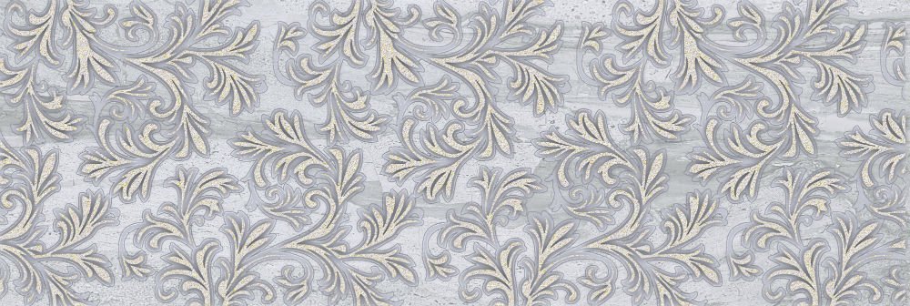 Декоративные элементы Belleza Лаурия Серый 04-01-1-17-03-06-1105-0, цвет серый, поверхность глянцевая, прямоугольник, 200x600