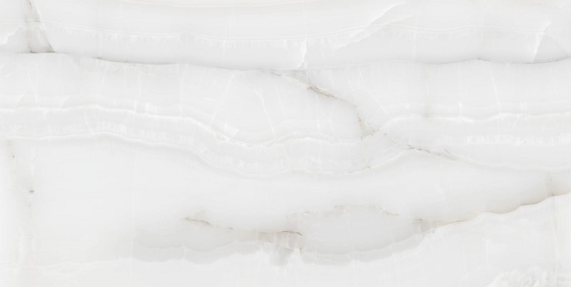 Керамогранит Geogres Onyx Cloudy Polished Rectificado, цвет белый, поверхность полированная, прямоугольник, 600x1200