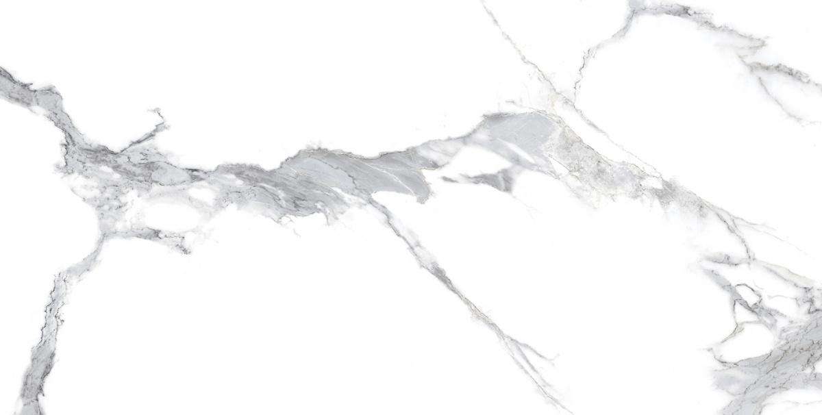 Керамогранит Laparet Statuario Crown Polir, цвет белый серый, поверхность полированная, прямоугольник, 600x1200
