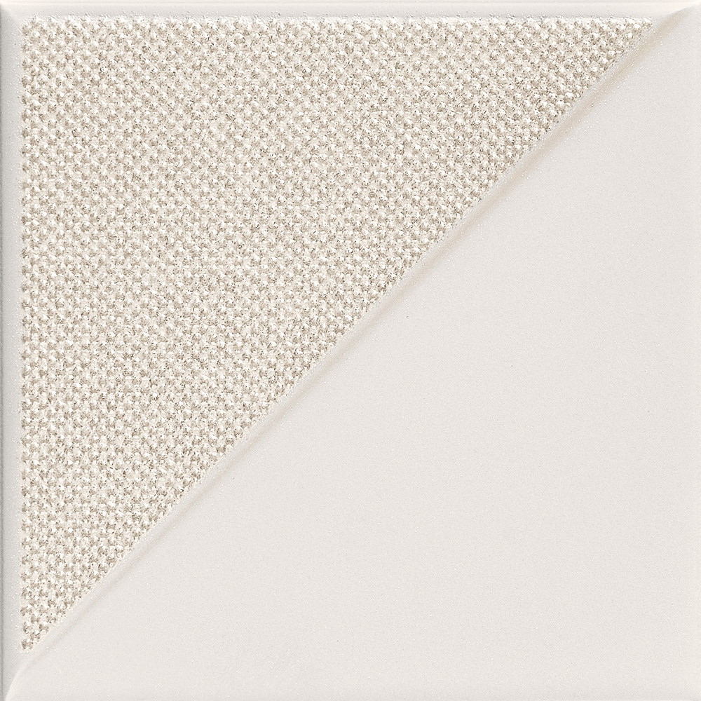 Декоративные элементы Tubadzin Reflection White 2, цвет белый, поверхность структурированная, квадрат, 148x148