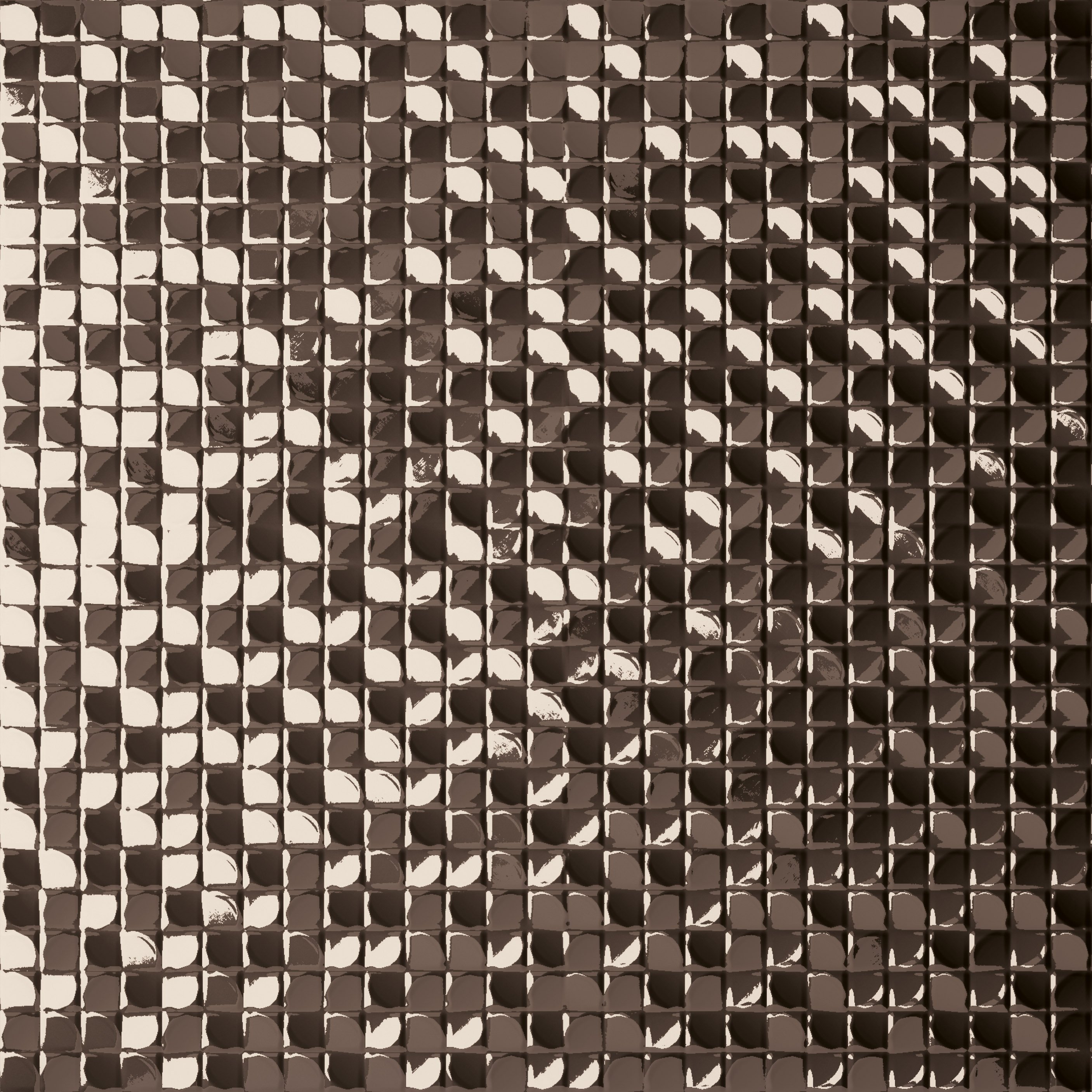 Мозаика Italon Materia Mosaico Platinum 600080000355, цвет коричневый, поверхность матовая, квадрат, 300x300