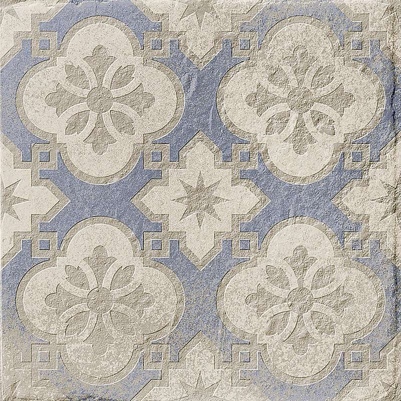 Декоративные элементы Elios Materic Antique Warm Soggetto A 0972012, цвет голубой, поверхность матовая, квадрат, 200x200
