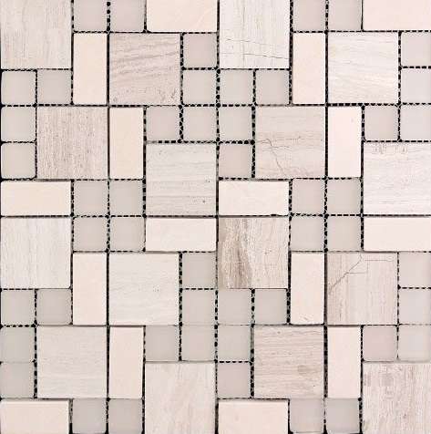 Мозаика Natural Mosaic S-Line 8BD-881 (8BSH-234881), цвет бежевый, поверхность полированная, квадрат, 298x298