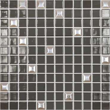 Мозаика Vidrepur Edna Mix №836 Темно-Коричневый, цвет коричневый, поверхность глянцевая, квадрат, 317x317