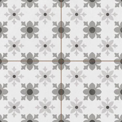 Керамическая плитка Kerlife Hydraulic Lys Silver Pvto P R, цвет белый серый, поверхность матовая, квадрат, 450x450