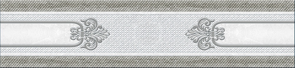 Бордюры Eurotile Istambul Eclipse Grey 350, цвет серый, поверхность глянцевая, прямоугольник, 70x300