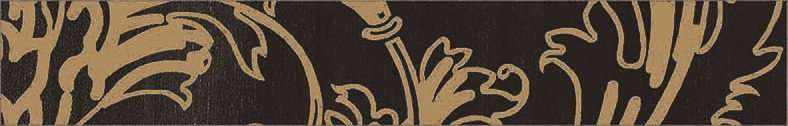 Бордюры Versace Gold Listelli Legno Medusa Antracite 68947, цвет чёрный, поверхность глянцевая, прямоугольник, 30x200