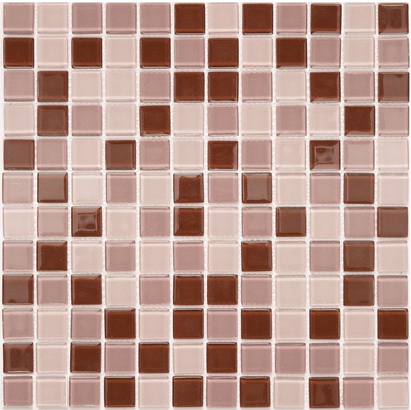 Мозаика NS Mosaic S-458, цвет розовый, поверхность глянцевая, квадрат, 300x300