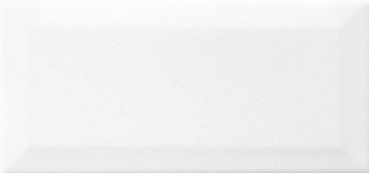Керамическая плитка Adex ADNE2039 Biselado PB Blanco Z, цвет белый, поверхность глянцевая, кабанчик, 100x200